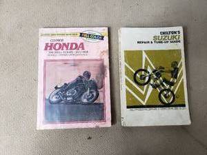 Clymer Honda Manual and Chiltons Suzuki