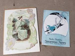 1927 Becks Shopping News and Webbers Sarsparilla Decor