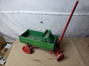 Small Green Wooden Wagon