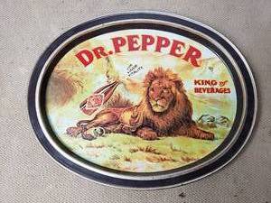 Dr. Pepper King of Beverages Lion Serving Tray