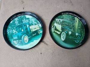 Lot of 2 Quality Tires Serving Trays