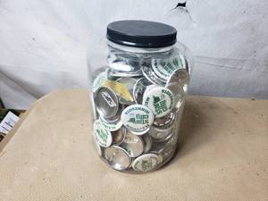 Plastic Container full of Plainview Star City Buttons