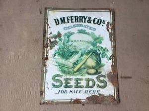 Old and Worn D.M. Ferry & Co. Seed Sign