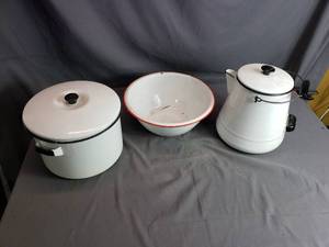 3 Pieces of Enamelware