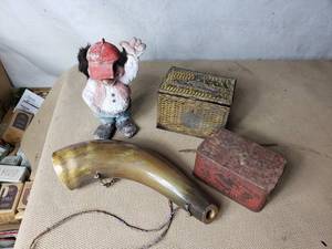 Old Horn, Tins and Gnome-Like Guy