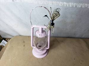Barn Lantern Wired with Flame Bulb