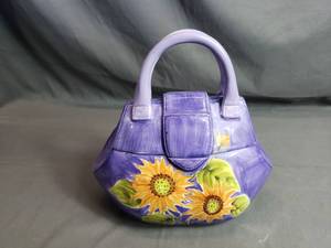 Purse with Flowers Cookie Jar