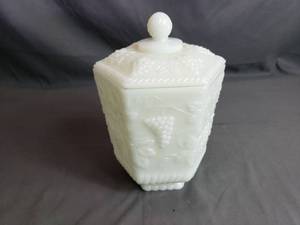 Milk Glass Cookie Jar