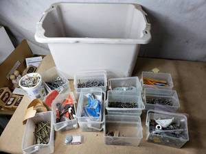 lot 16 image: Tote of Misc. Fasteners