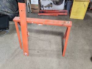 lot 45 image: 2 Heavy Duty Metal Folding Saw Horses
