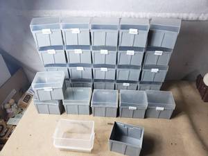 lot 49 image: Lot of Grey Plastic Organizers