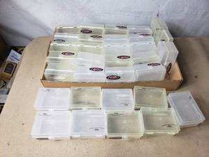 lot 50 image: Lot of Small Clear Plastic Organizers