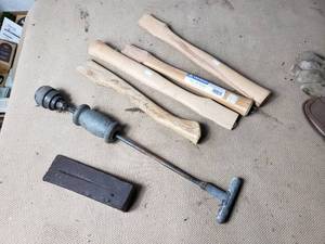 lot 98 image: Hammer and Hatchet Handles, Splitting Wedge