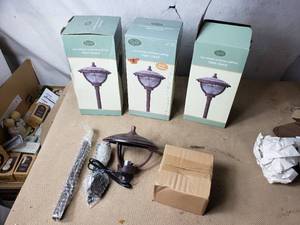 lot 105 image: Lot of 3 Electric Landscape Lights
