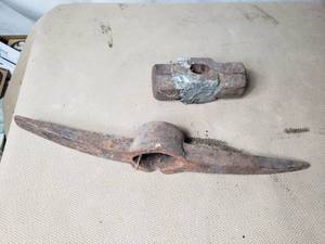 lot 114 image: Pick Axe Head and Sledge Hammer Head