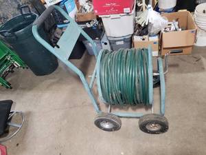 lot 125 image: Large Garden Hose Reel with Hose