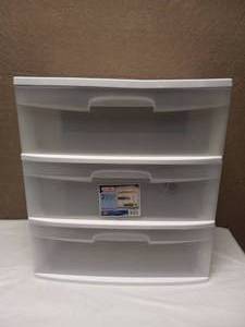 STERILITE 3 DRAWER STORAGE CART