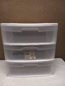 NEW STERILITE 3 DRAWER STORAGE CART