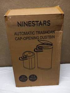 NEW NINESTARS AUTOMATIC TRASH CAN CAP OPENING DUSTBIN