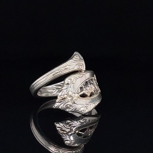 925 Sterling Silver Scrolling - Ornate Baby Spoon Ring