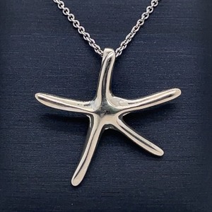 925 Sterling Silver Starfish Necklace Inspired by Tiffany Co design.
