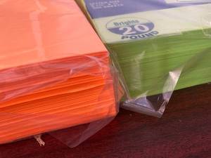 Bright Orange and Green Copy Paper