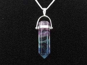 lot 17 image: .925 Sterling Silver Amethyst Healing Pendant Necklace
