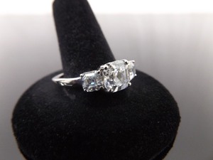 lot 80 image: .925 Sterling Silver Zirconia Ring Size 12