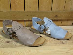 lot 36 image: 2 pairs  bueno leather open toe sandal, womens size 40