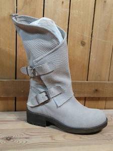 lot 52 image: Musse & Cloud Falida Leather Buckle Detailed Mid-Calf Boots, Womens Size 37  ICECream