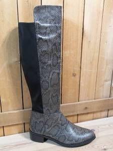 lot 72 image: Corkys Haven Knee-High Stretch Detail Boots, Womens Size 9  Brown Snake