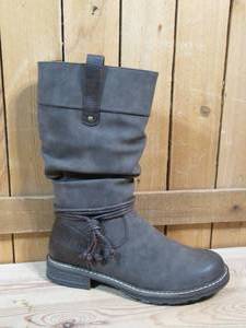 lot 78 image: Emmshu Wesa Slouch Detailed Mid-Calf Boots, Womens Size 40  Dark Brown