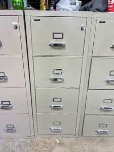 lot 3 image: 4 Drawer Fireproof File Cabinet