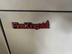 lot 10 image: 3 Drawer FireKing Fireproof Cabinet