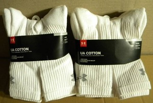 lot 13 image: Brand New Under Armour Cotton Athletic Socks (2 Packs) 12 Pairs Total
