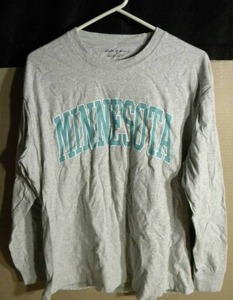 lot 63 image: State of Mine - Minnesota Grey Long Sleeve T-Shirt (Large)
