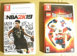 lot 78 image: Lot of 2 Nintendo Switch Games NBA2K19 (Giannis Antetokounmpo) & Lego The Incredibles