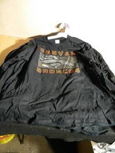 lot 129 image: Brand New with Tags Lot of XL Denver Broncos Long Sleeve Shirts