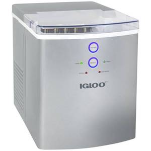lot 58 image: Looks New - Powers On Not Tested Further - Igloo 33-Lb. Ice Maker - Silvertone