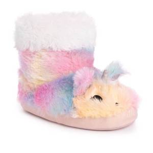 lot 33 image: New - Muk Luks Kids Zoo Friends Slipper Bootie (XL - 34)