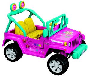 lot 183 image: New - Small Crack On Back Cover - Power Wheels 12V Barbie Jammin Jeep Wrangler Ride-On