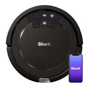 lot 196 image: New - Shark ION Robot Vacuum, Wi-Fi Connected, Multi-Surface Cleaning - Black (RV754)