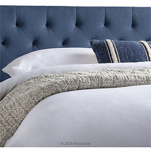 lot 184 image: New - Brookside Emmie Diamond Tufted Adjustable Upholstered Headboard - Queen