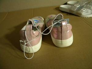 lot 220 image: Brand New with Tags Cat & Jack Shoe and Slipper Lot of 2 Youth Girls Size 3 Slippers Size 2 Slip on Shoes