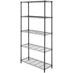 lot 163 image: Open Box Item - Looks New Whitmor Supreme 5-Shelf Storage Unit - Black