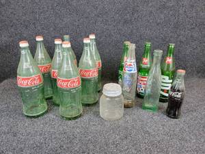 lot 1208 image: Lot of Vintage Glass Soda Bottles - Coca-Cola, 7UP, Pepsi - NO SHIPPING