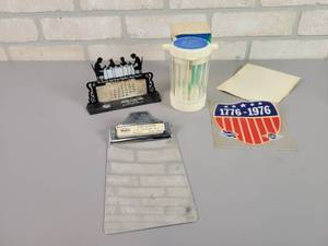 lot 1077 image: Local Advertising - Mobil Oil Metal Clipboard Mapleton, MN - Good Thunder and Wells