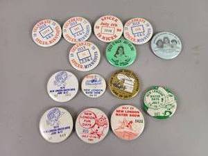 lot 1084 image: Spicer & New London, MN Water Days Buttons and Spicer is Nicer Buttons