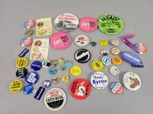 lot 1087 image: Large Lot of Assorted Political Buttons and More