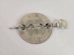 lot 1165 image: 6 Cast Iron Stove Damper